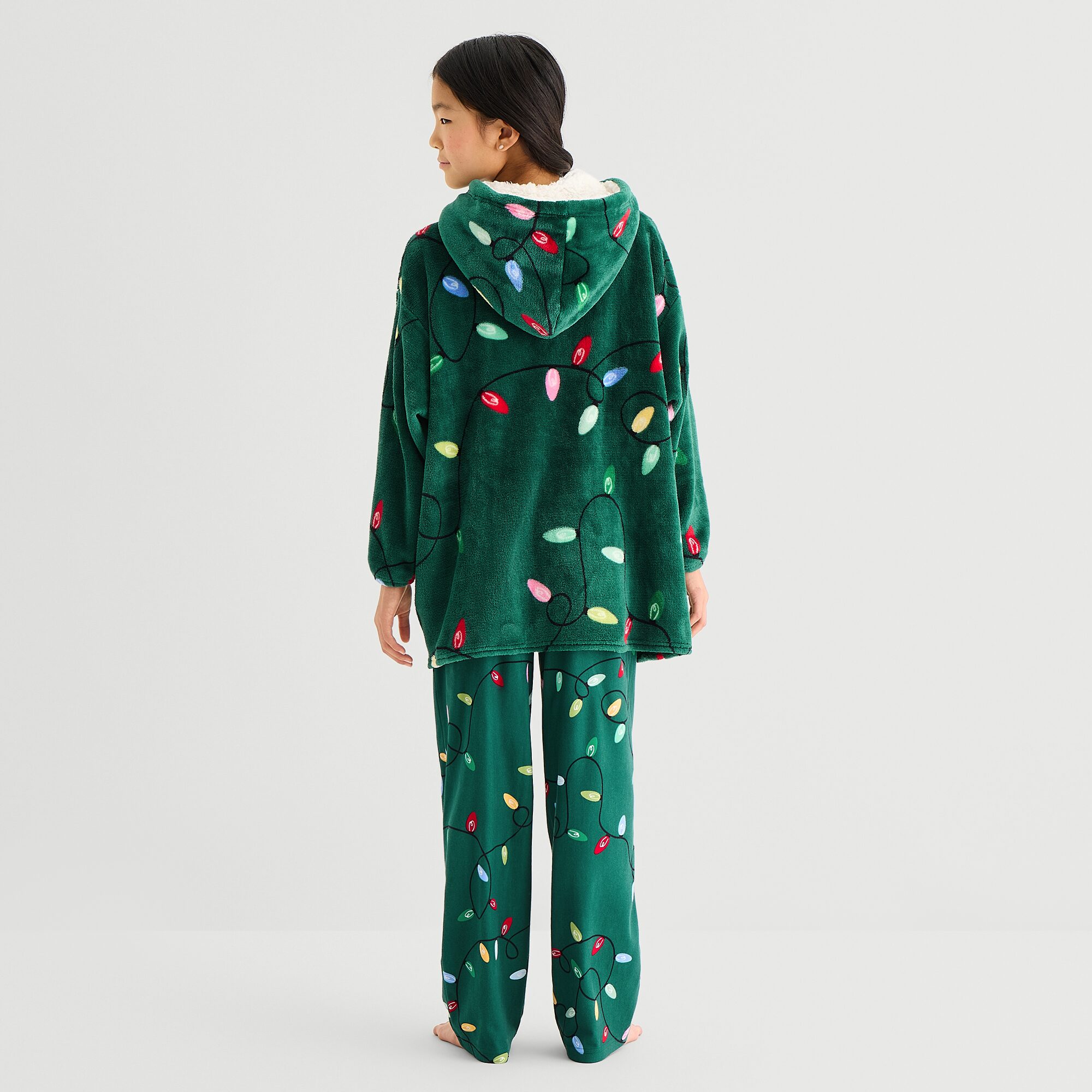 North Pole Trading Co. Little & Big Kid Unisex Long Sleeve Hooded Matching Family Nightgown