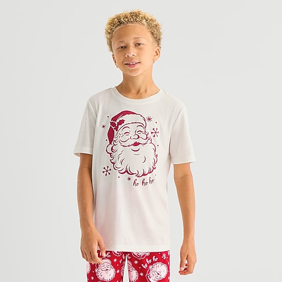 North Pole Trading Co. Little & Big Kid Crew Neck Short Sleeve Matching Family Pajama Top