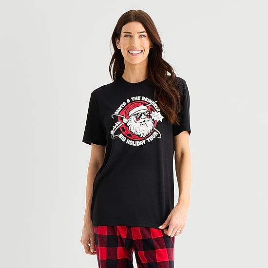 North Pole Trading Co. Crew Neck Short Sleeve Matching Family Pajama Top