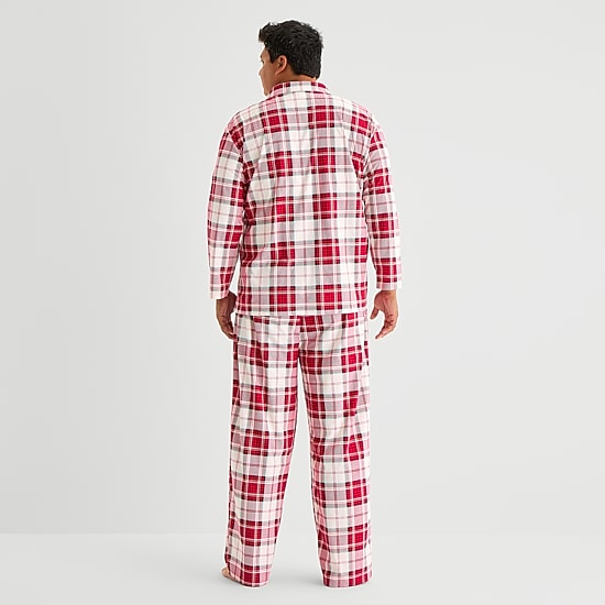 North Pole Trading Co. Mens Fleece Long Sleeve 2-pc. Big and Tall Pajama Set
