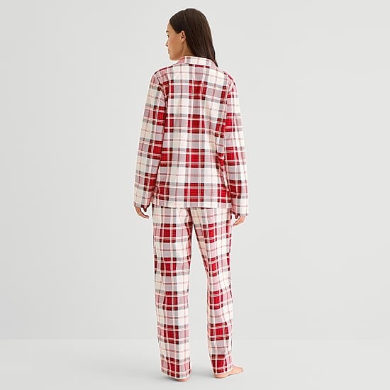 North Pole Trading Co. Womens Fleece Long Sleeve 2-pc. Pajama Set