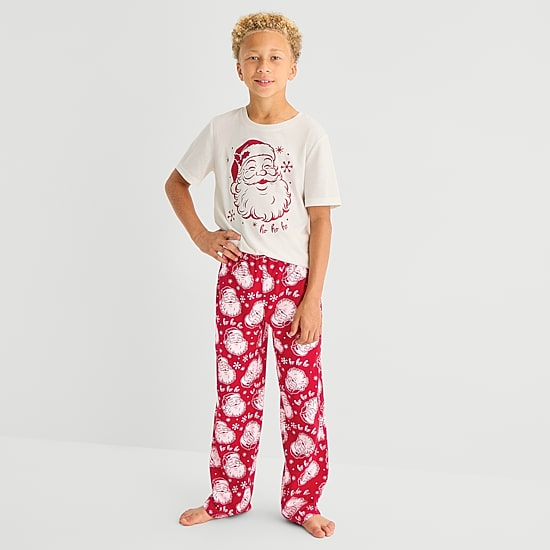 North Pole Trading Co. Little & Big Kid Crew Neck Short Sleeve Matching Family Pajama Top