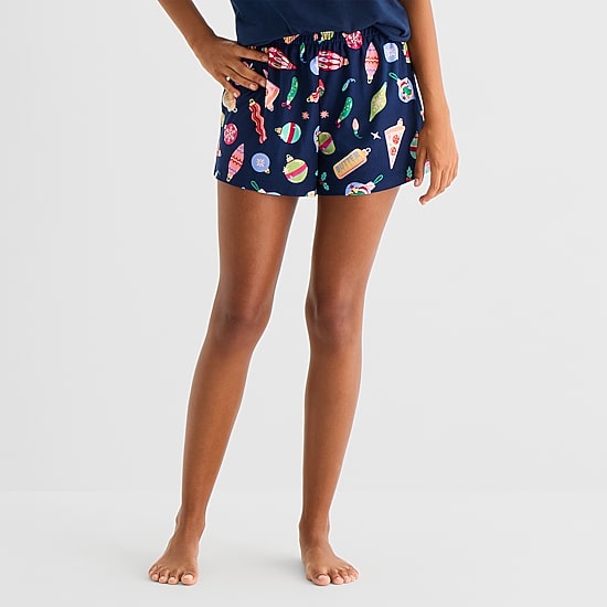 North Pole Trading Co. Womens Fleece Matching Family Pajama Shorts