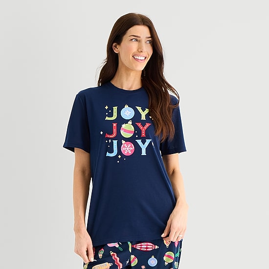 North Pole Trading Co. Crew Neck Short Sleeve Matching Family Pajama Top