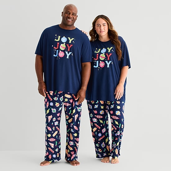 North Pole Trading Co. Unisex Adult Crew Neck Short Sleeve Matching Family Plus Pajama Top