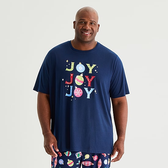 North Pole Trading Co. Unisex Adult Crew Neck Short Sleeve Matching Family Plus Pajama Top