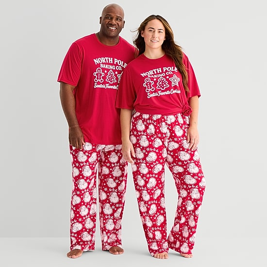 North Pole Trading Co. Unisex Adult Plus Fleece Matching Family Pajama Pants