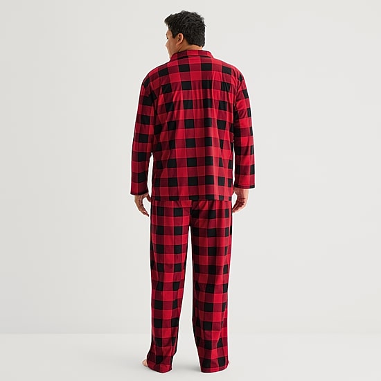 North Pole Trading Co. Mens Fleece Long Sleeve 2-pc. Matching Family Big and Tall Pajama Set