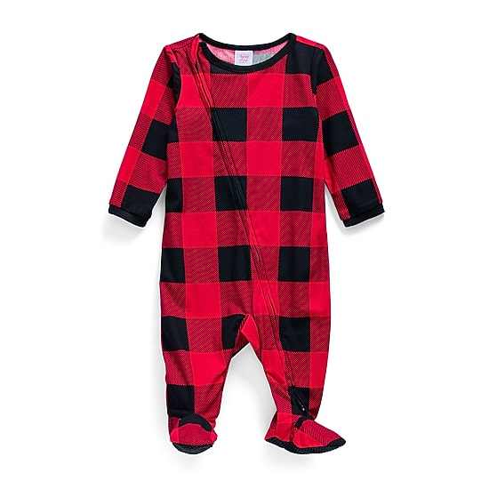 North Pole Trading Co. Baby Unisex Fleece Long Sleeve Crew Neck Matching Family Footed Pajamas