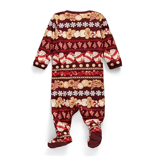 North Pole Trading Co. Baby Unisex Fleece Long Sleeve Crew Neck Footed Pajamas