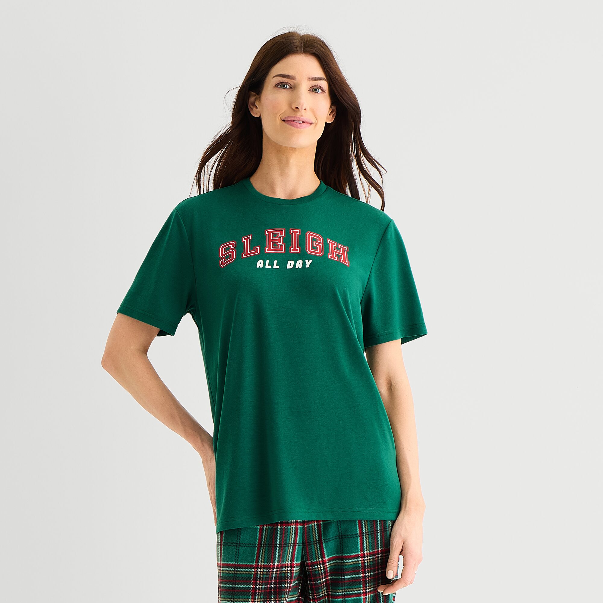 North Pole Trading Co. Crew Neck Short Sleeve Matching Family Pajama Top