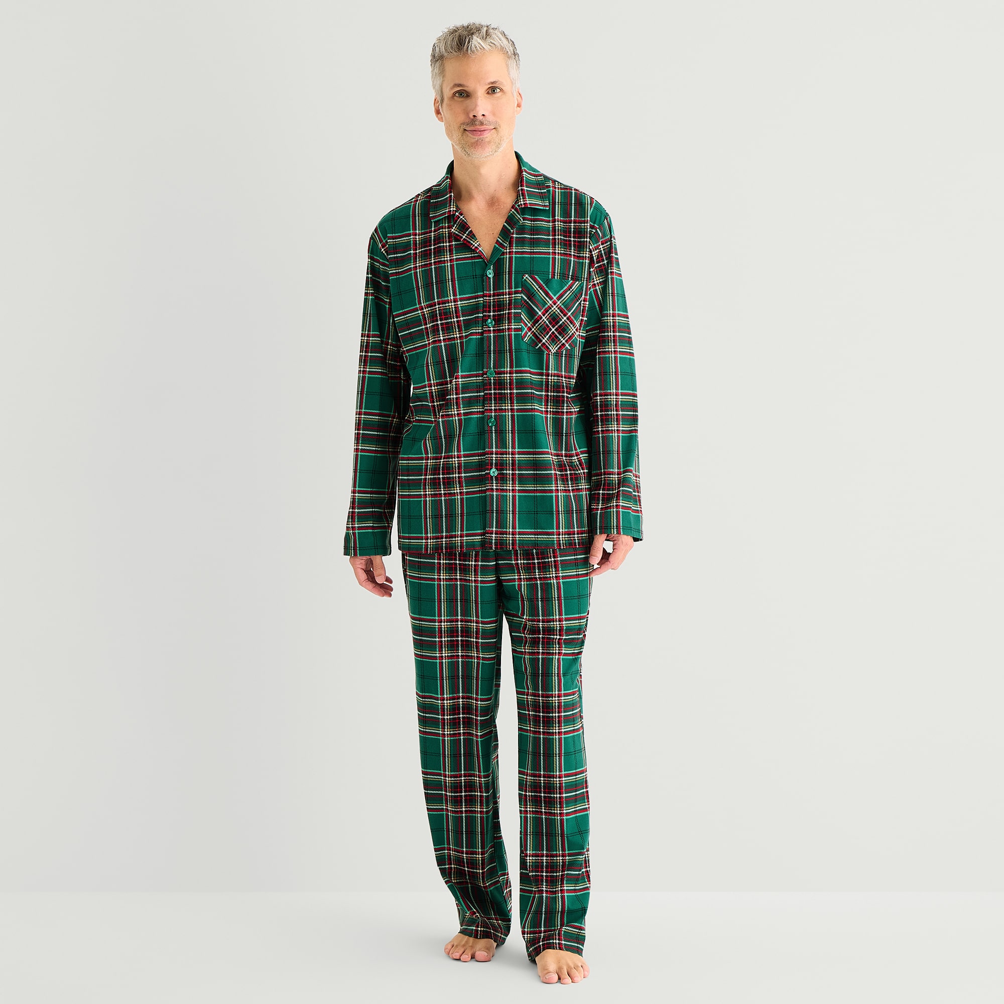 North Pole Trading Co. Mens Fleece Long Sleeve 2-pc. Matching Family Pajama Set