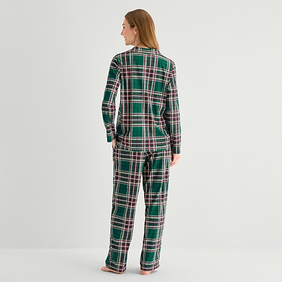 North Pole Trading Co. Womens Fleece Long Sleeve 2-pc. Pajama Set