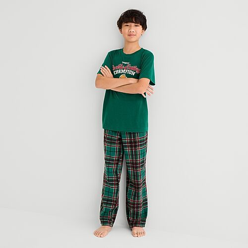 North Pole Trading Co . Unisex Fleece Matching Family Pajama Pants In Green