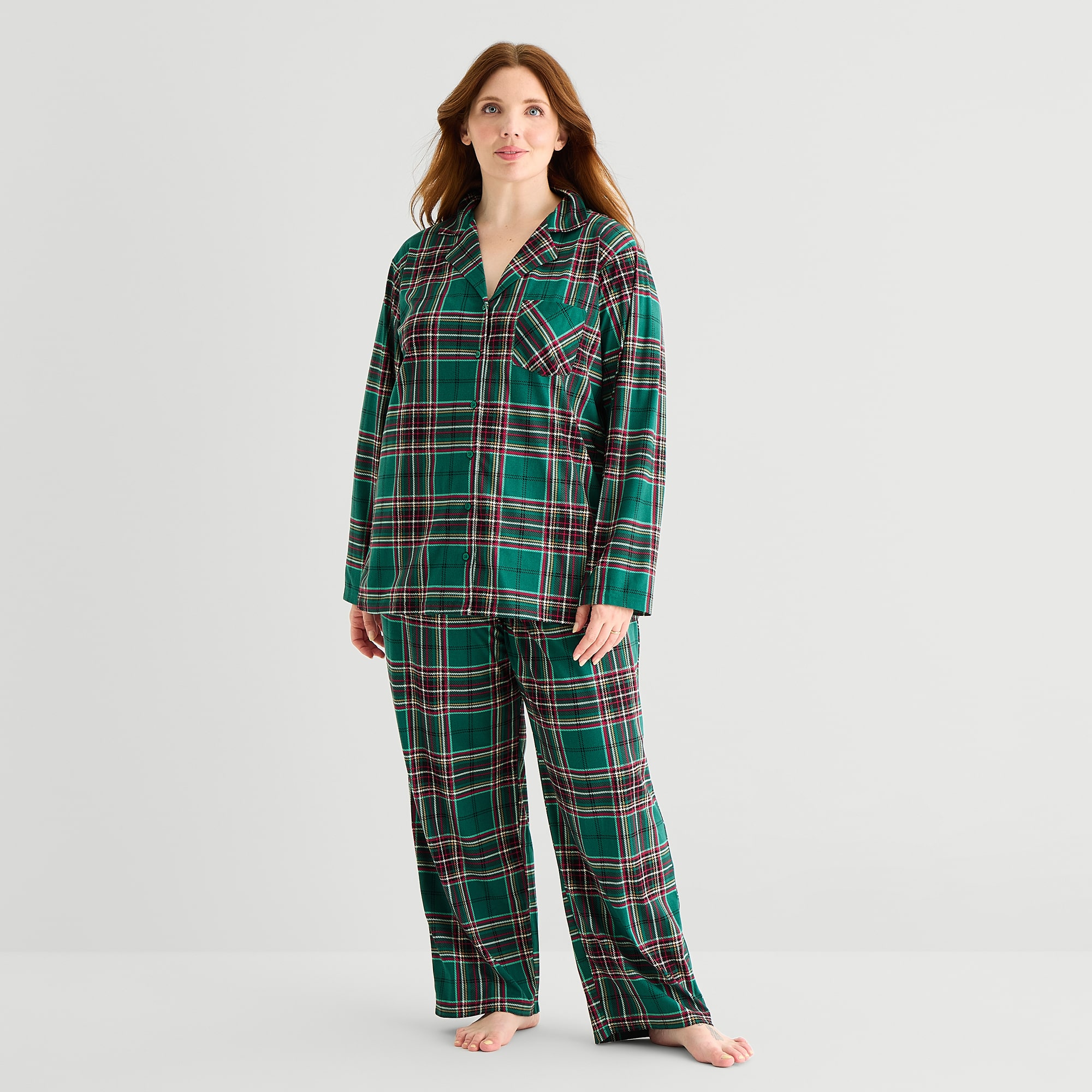 North Pole Trading Co. Womens Fleece Long Sleeve 2-pc. Matching Family Pajama Set
