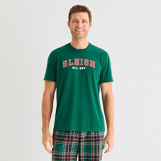 North Pole Trading Co. Crew Neck Short Sleeve Matching Family Pajama Top