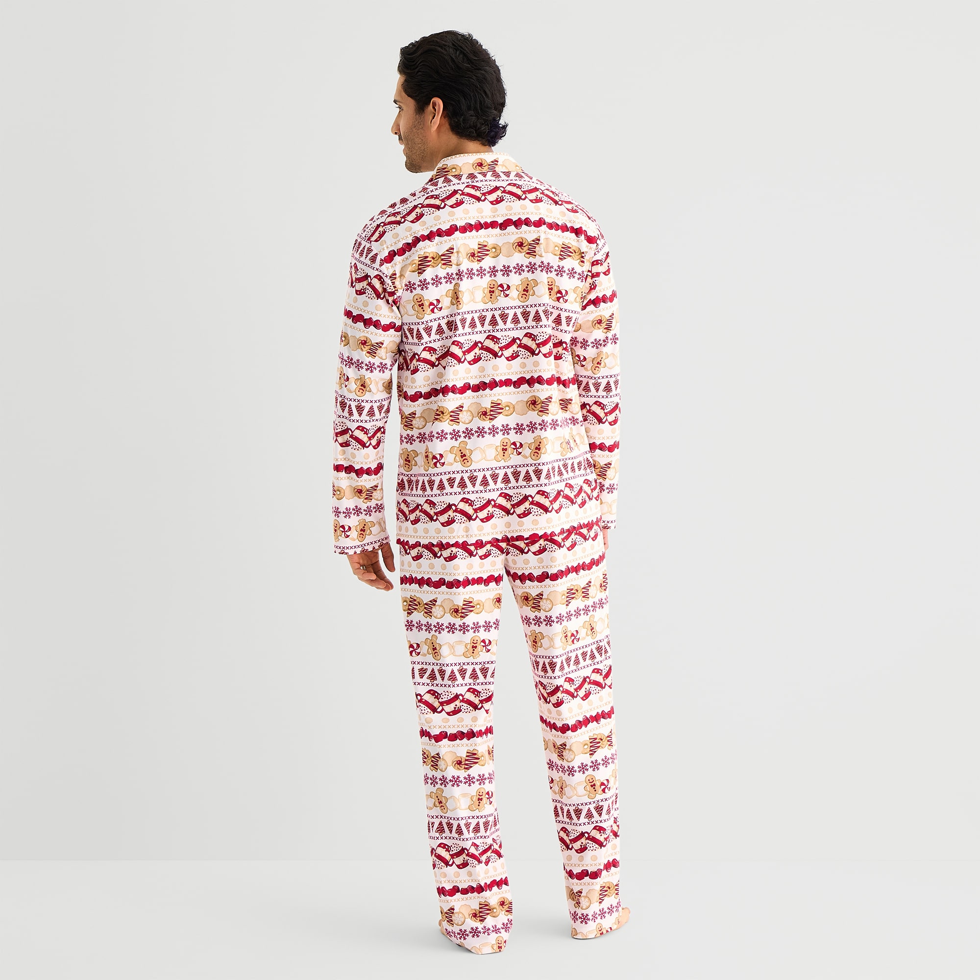 North Pole Trading Co. Mens Fleece Long Sleeve 2-pc. Pajama Set