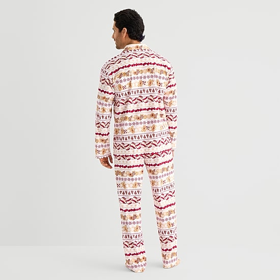 North Pole Trading Co. Mens Fleece Long Sleeve 2-pc. Matching Family Pajama Set
