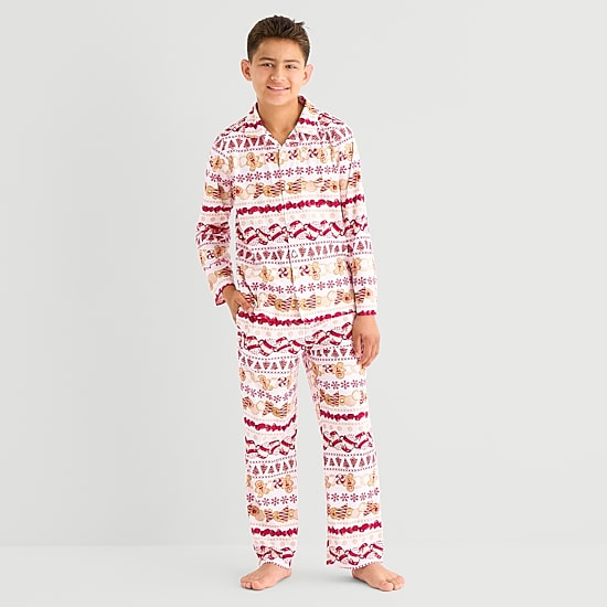 North Pole Trading Co. Little & Big Kid Unisex Fleece Long Sleeve 2-pc. Matching Family Pajama Set