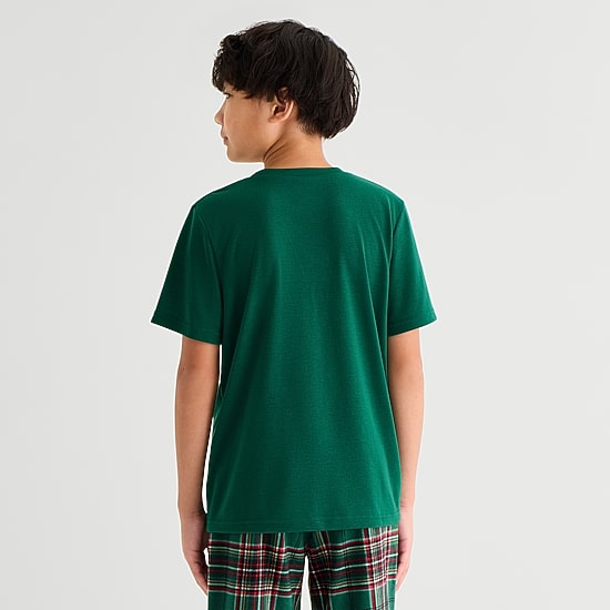 North Pole Trading Co. Little & Big Kid Crew Neck Short Sleeve Matching Family Pajama Top