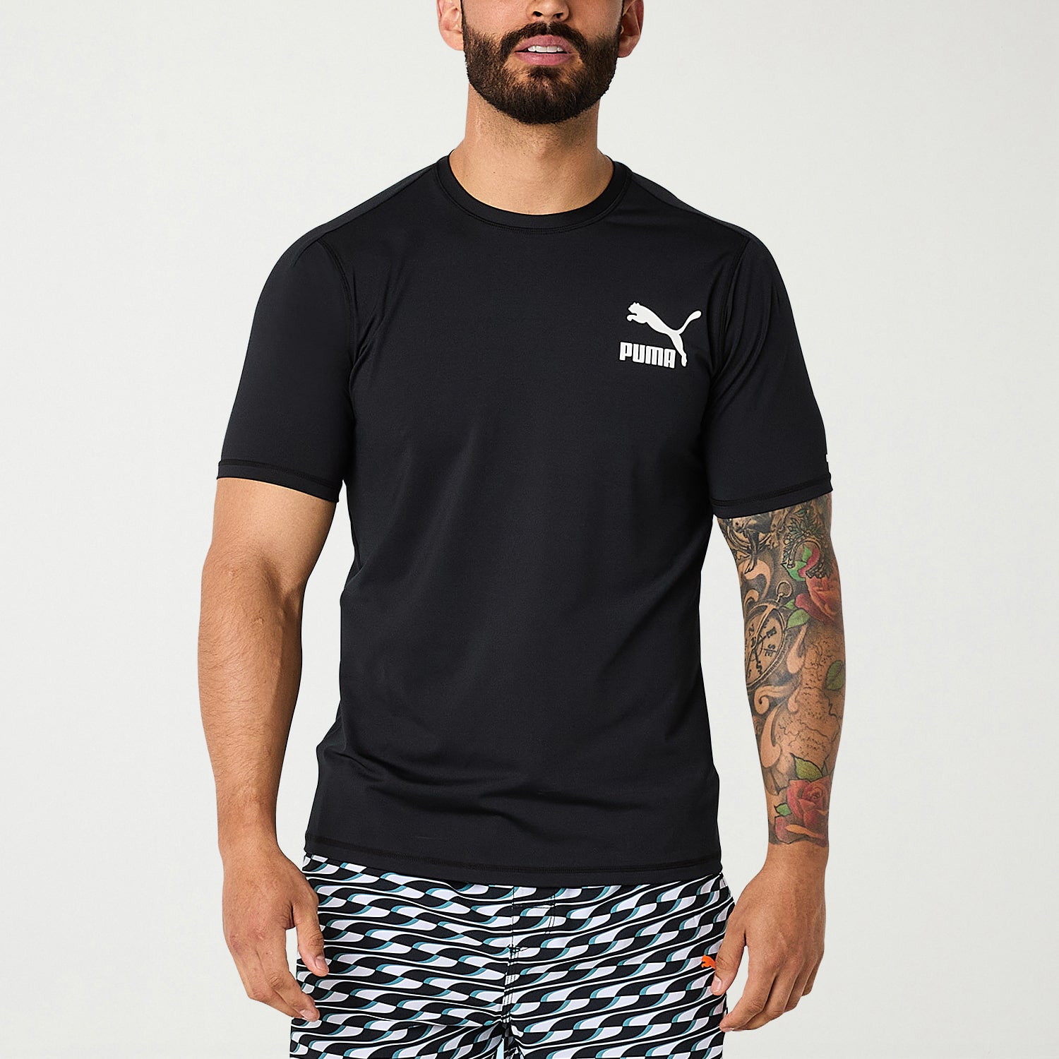 PUMA Mens Short Sleeve Swim Shirt
