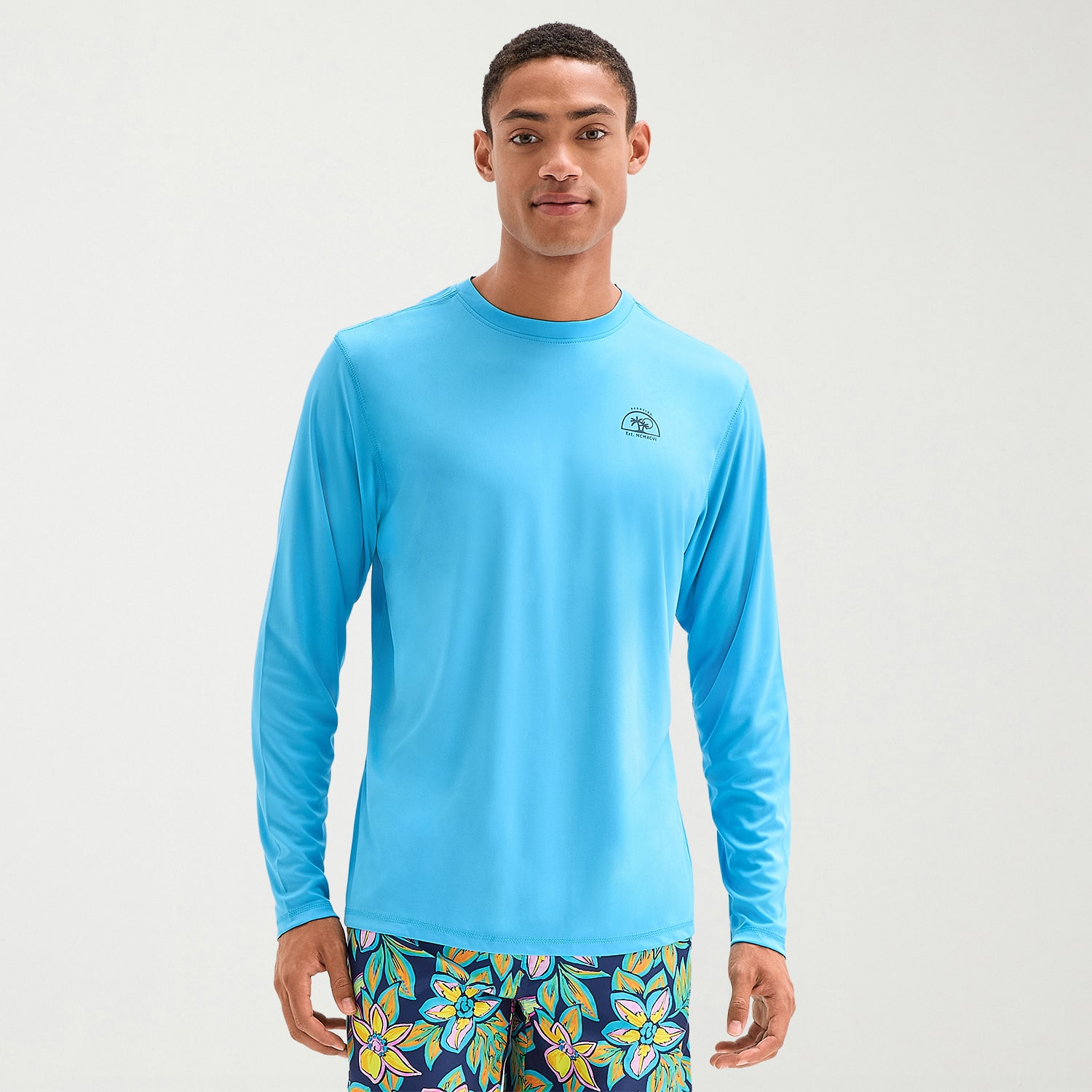 Burnside Mens Crew Neck Long Sleeve Quick Dry T-Shirt