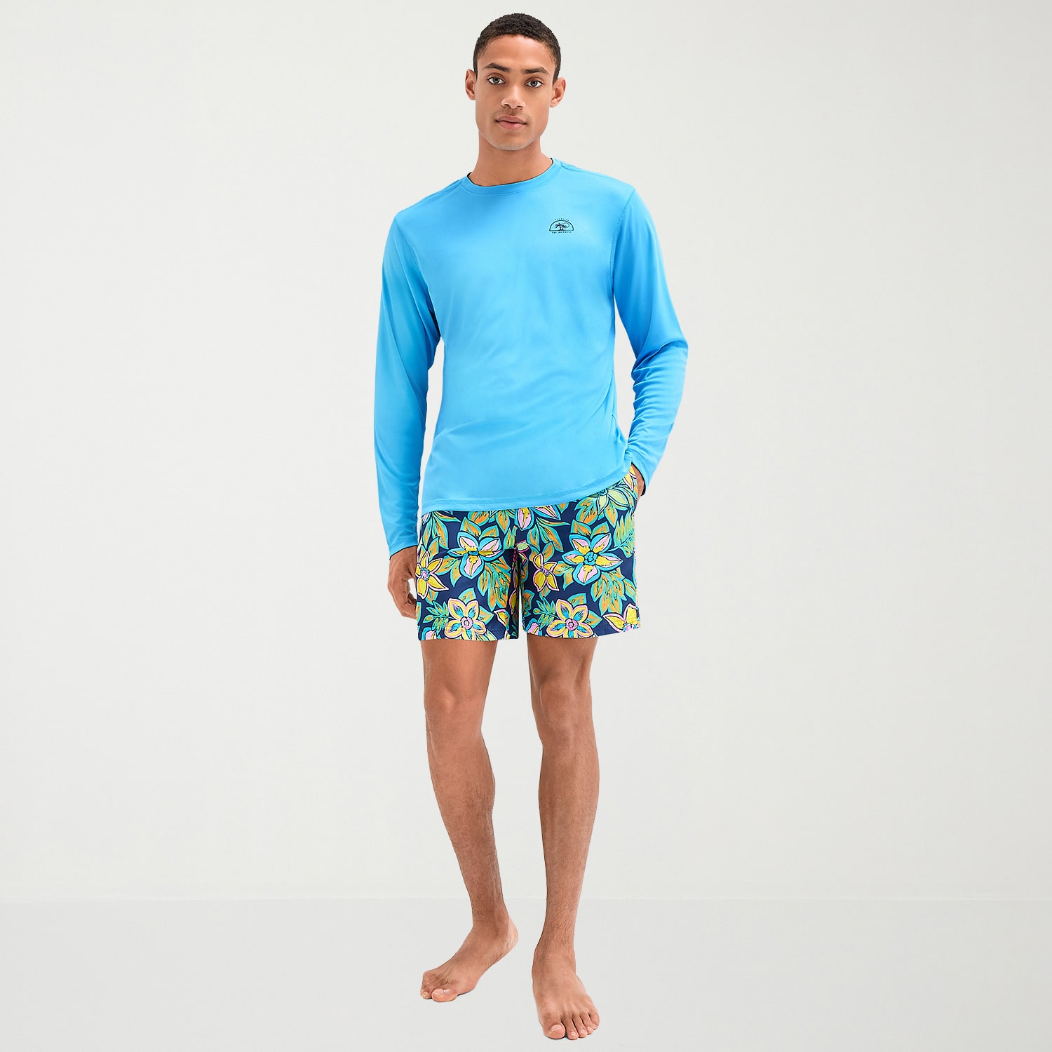 Burnside Mens Crew Neck Long Sleeve Quick Dry T-Shirt
