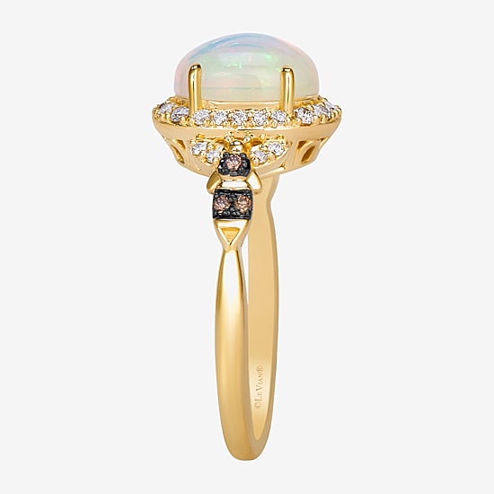 Le Vian Grand Sample Sale Le Vian Grand Sample Sale Limited Quantities! Womens 1/5 CT. Genuine White Opal 14K Gold Oval Cocktail Ring
