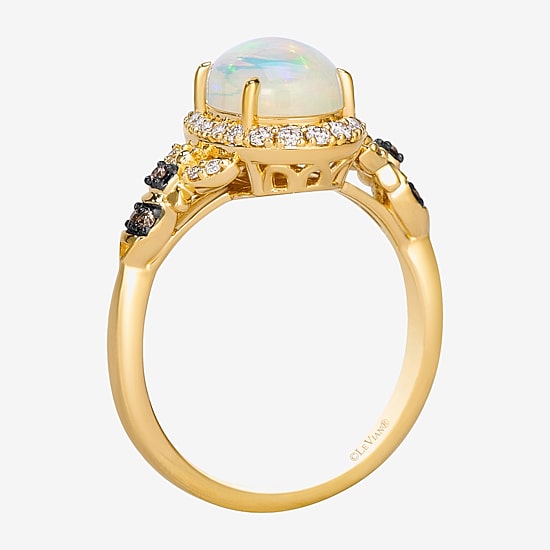 Le Vian Grand Sample Sale Le Vian Grand Sample Sale Limited Quantities! Womens 1/5 CT. Genuine White Opal 14K Gold Oval Cocktail Ring
