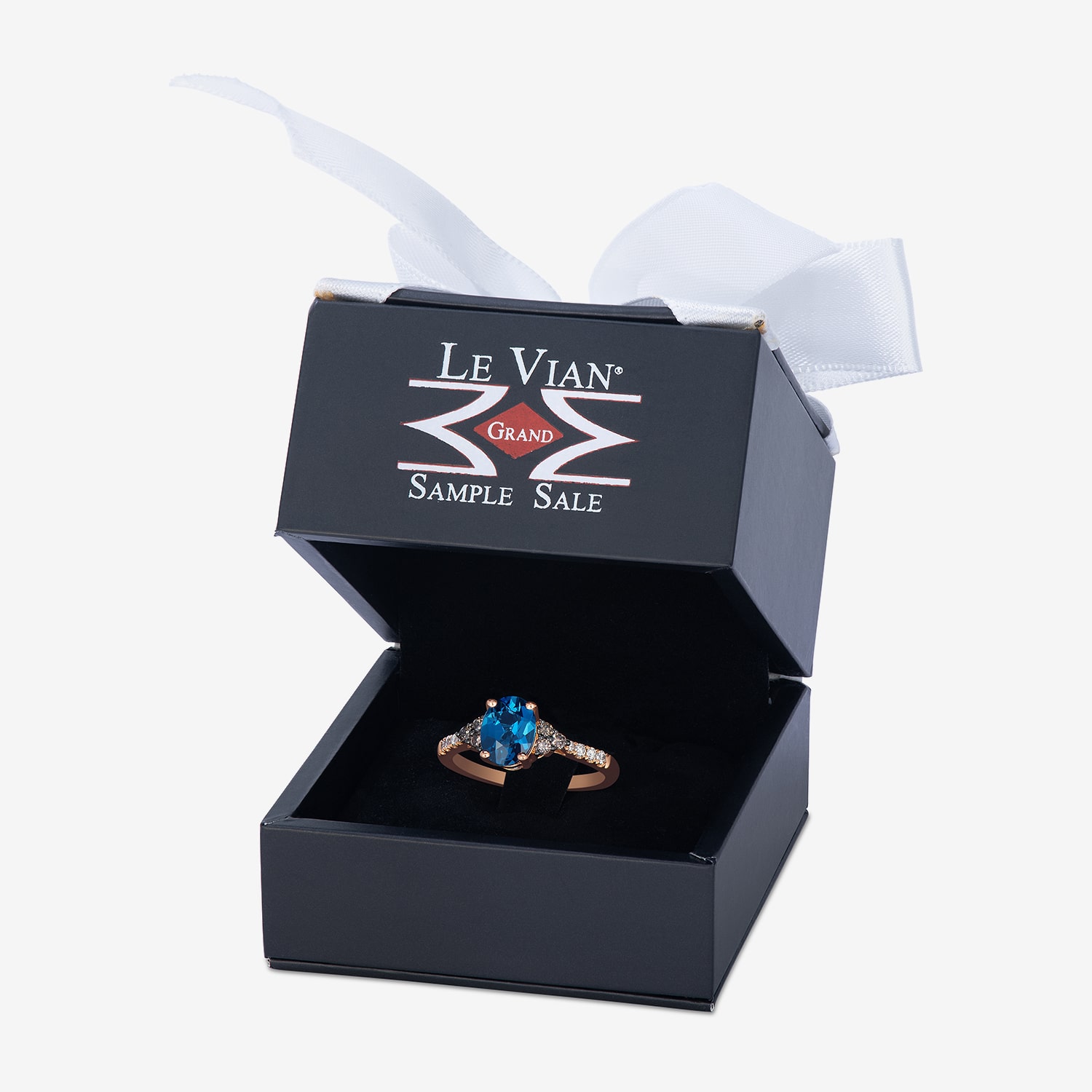 Le Vian Grand Sample Sale Le Vian Grand Sample Sale Limited Quantities! Womens 1/4 CT. T.W. Genuine Blue Topaz 14K Rose Gold Oval Cocktail Ring