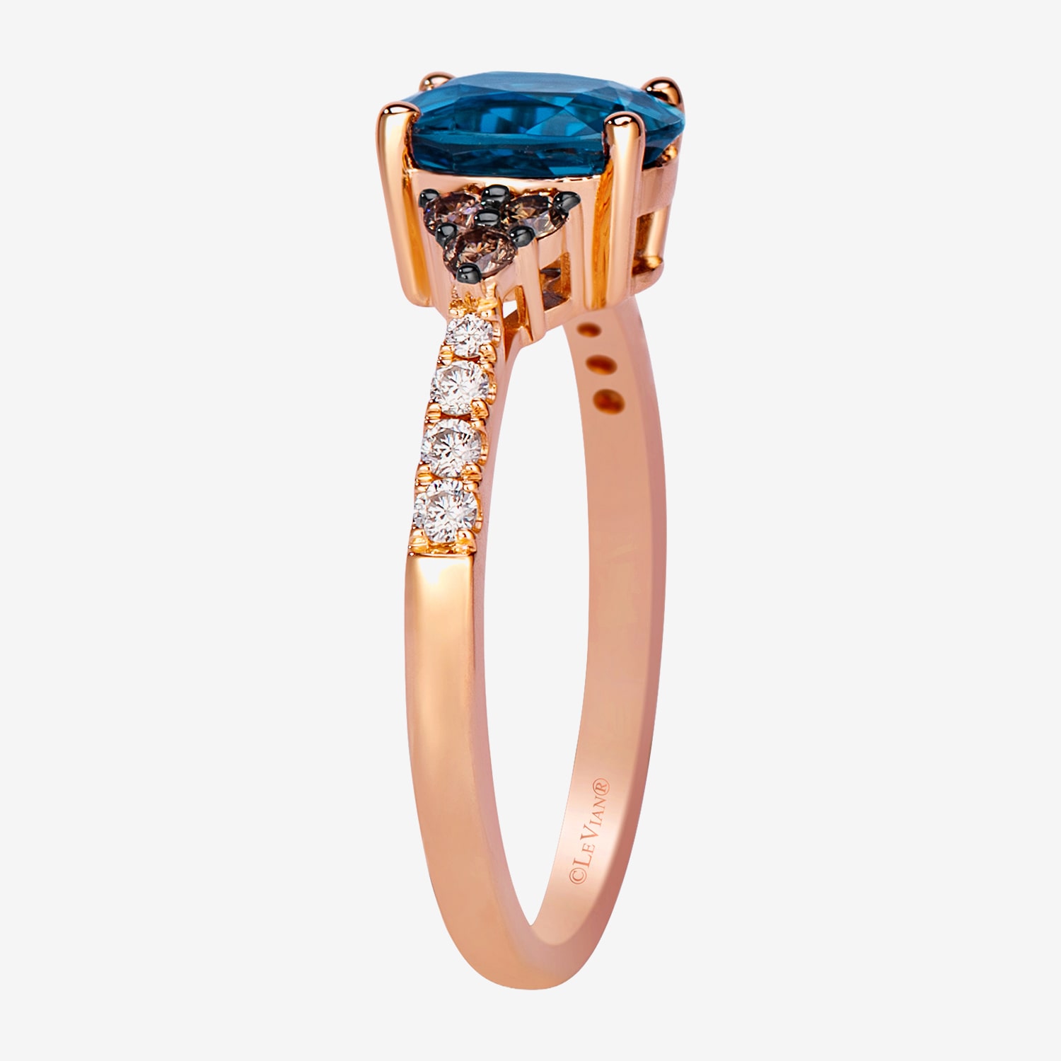 Le Vian Grand Sample Sale Le Vian Grand Sample Sale Limited Quantities! Womens 1/4 CT. T.W. Genuine Blue Topaz 14K Rose Gold Oval Cocktail Ring