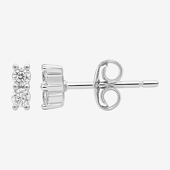 1/6 CT. T.W. Lab Grown White Diamond Sterling Silver 5.1mm Stud Earrings
