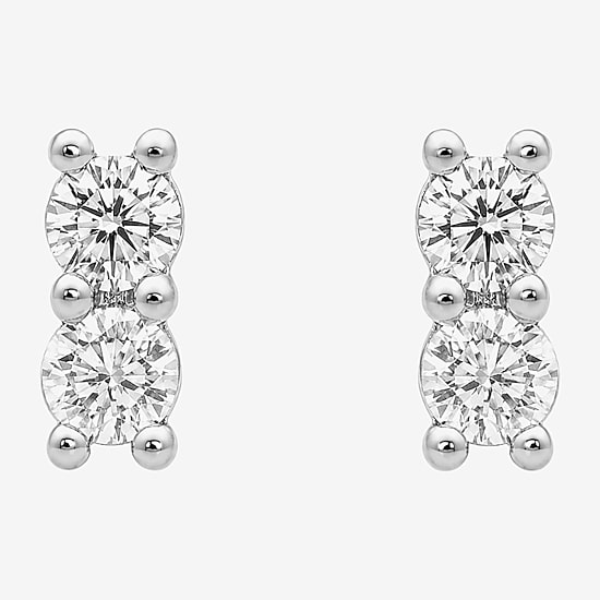 1/6 CT. T.W. Lab Grown White Diamond Sterling Silver 5.1mm Stud Earrings