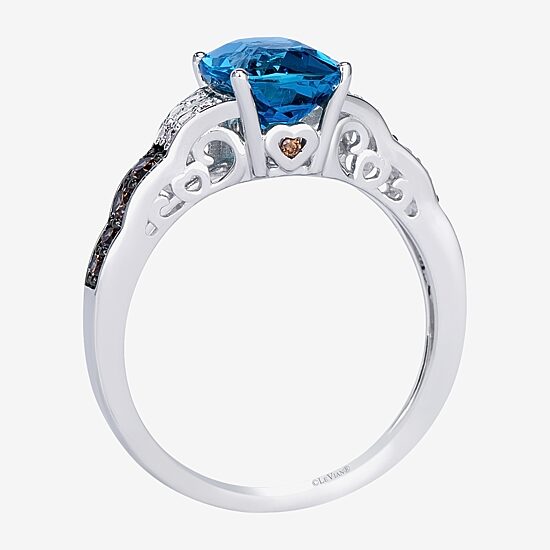 Le Vian Grand Sample Sale Le Vian Grand Sample Sale Limited Quantities! Womens 1/4 CT. T.W. Genuine Blue Topaz 14K White Gold Cushion Cocktail Ring