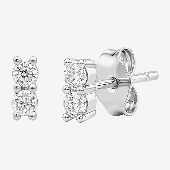 1/6 CT. T.W. Lab Grown White Diamond Sterling Silver 5.1mm Stud Earrings
