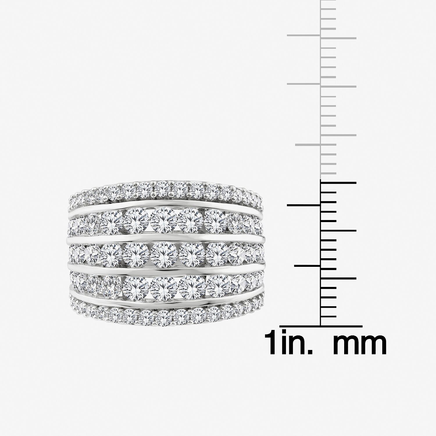 (F / Vs2) Womens 2.5MM 3 CT. T.W. Lab Grown White Diamond 10K Gold Anniversary Wedding Band