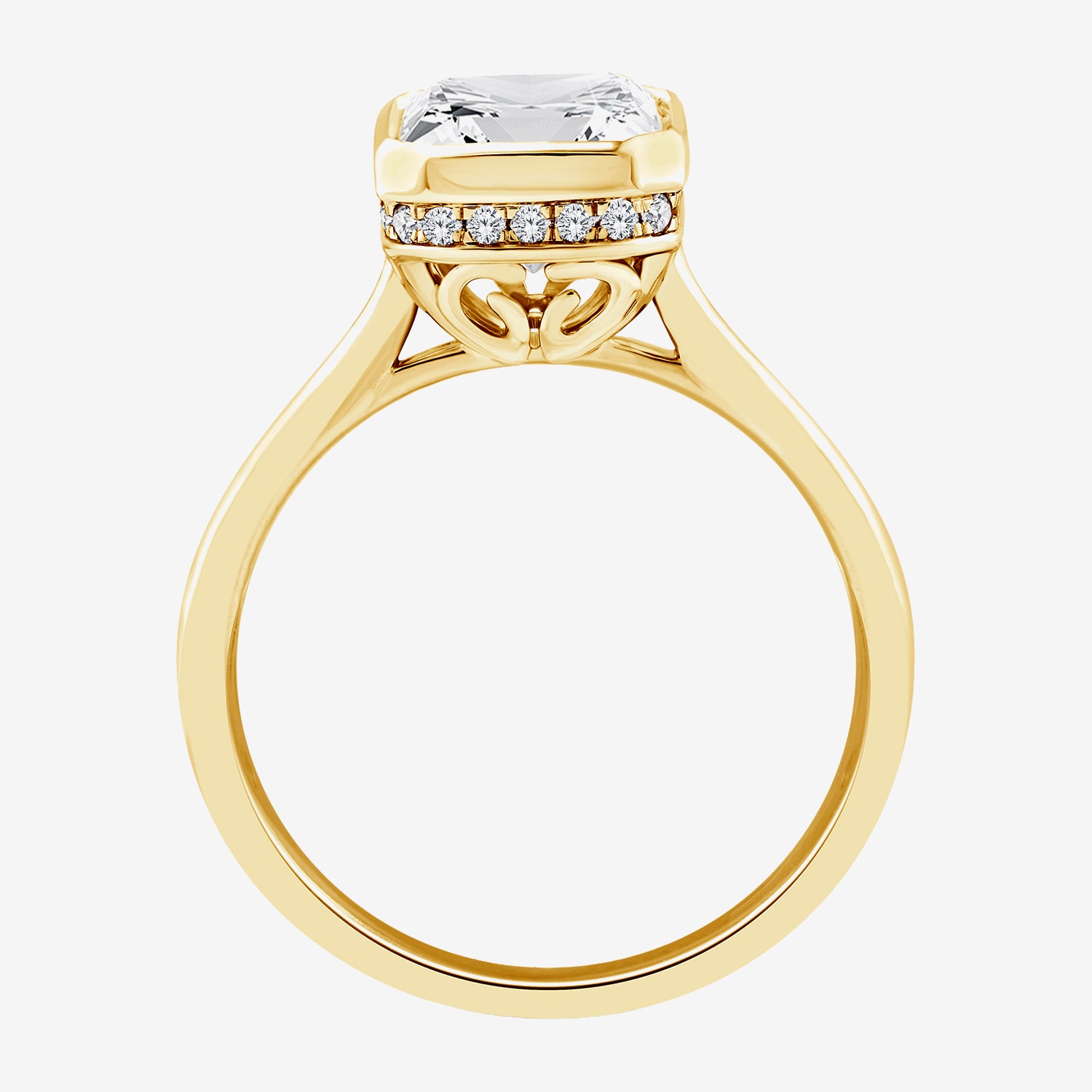 (F / Vs2) Womens 3 1/2 CT. T.W Lab Grown White Diamond 14K Gold Engagement Ring
