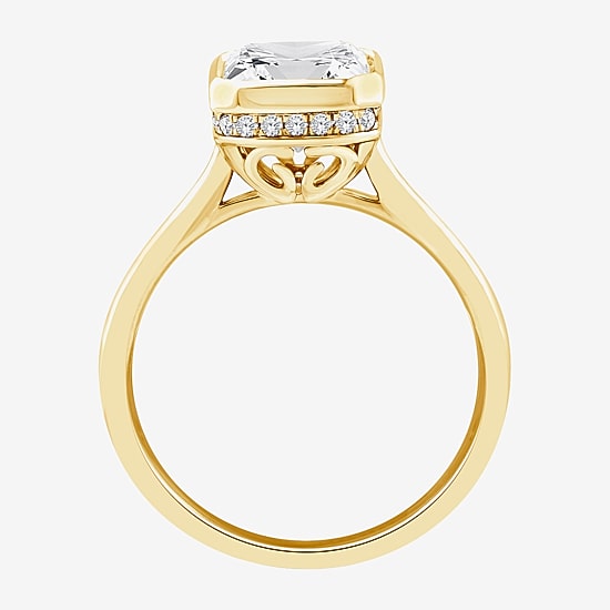 (F / Vs2) Womens 3 1/2 CT. T.W Lab Grown White Diamond 14K Gold Engagement Ring