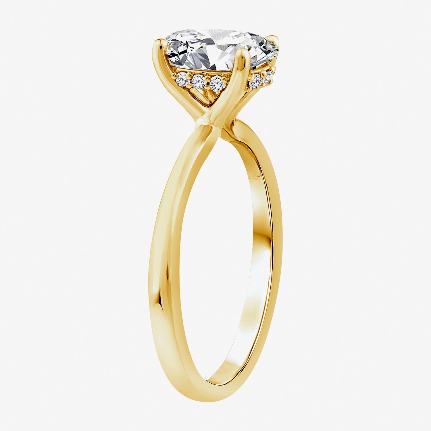 (F / Vs2) Womens 1 1/2 CT. T.W. Lab Grown White Diamond Sterling Silver Oval Solitaire Engagement Ring