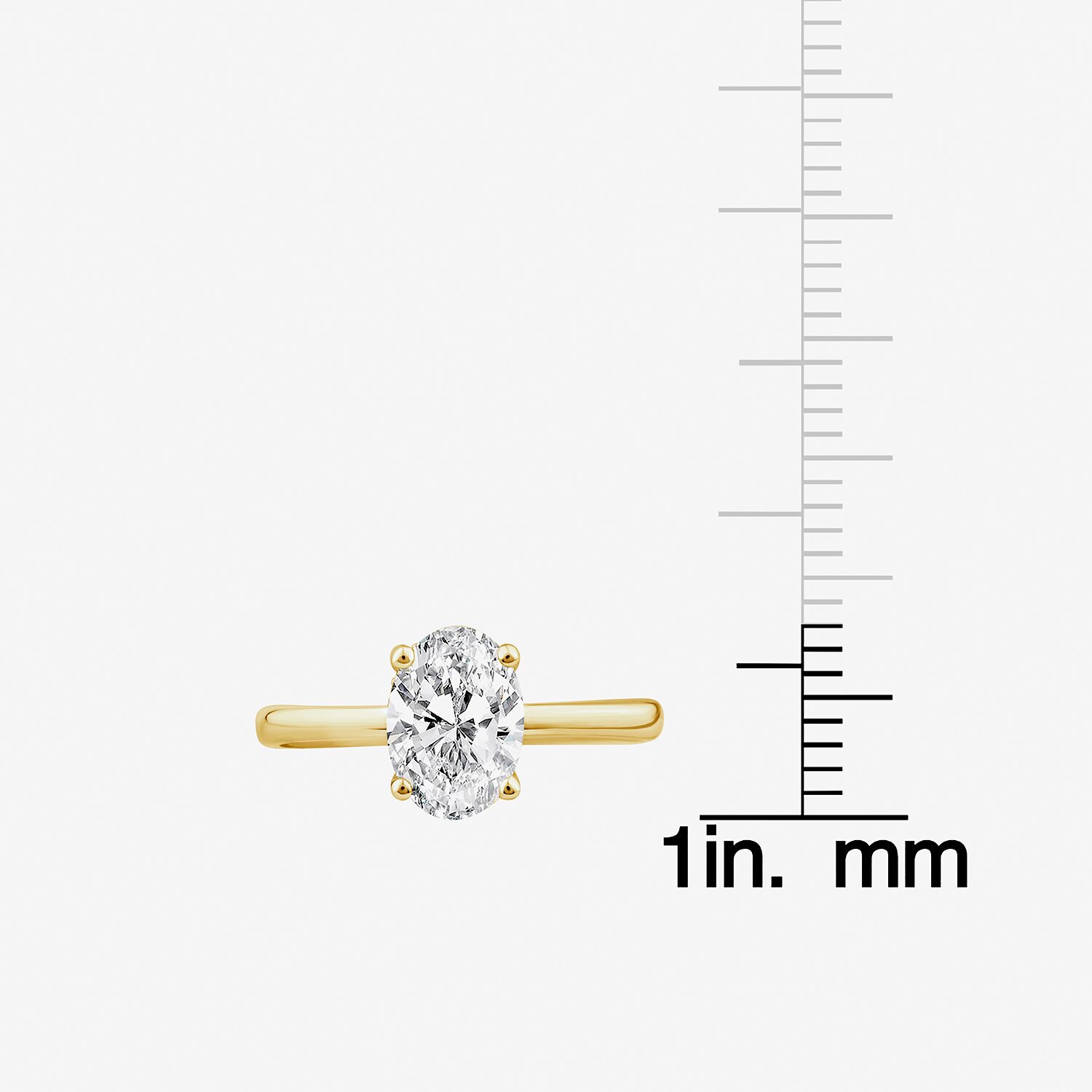 (F / Vs2) Womens 1 1/2 CT. T.W. Lab Grown White Diamond Sterling Silver Oval Solitaire Engagement Ring