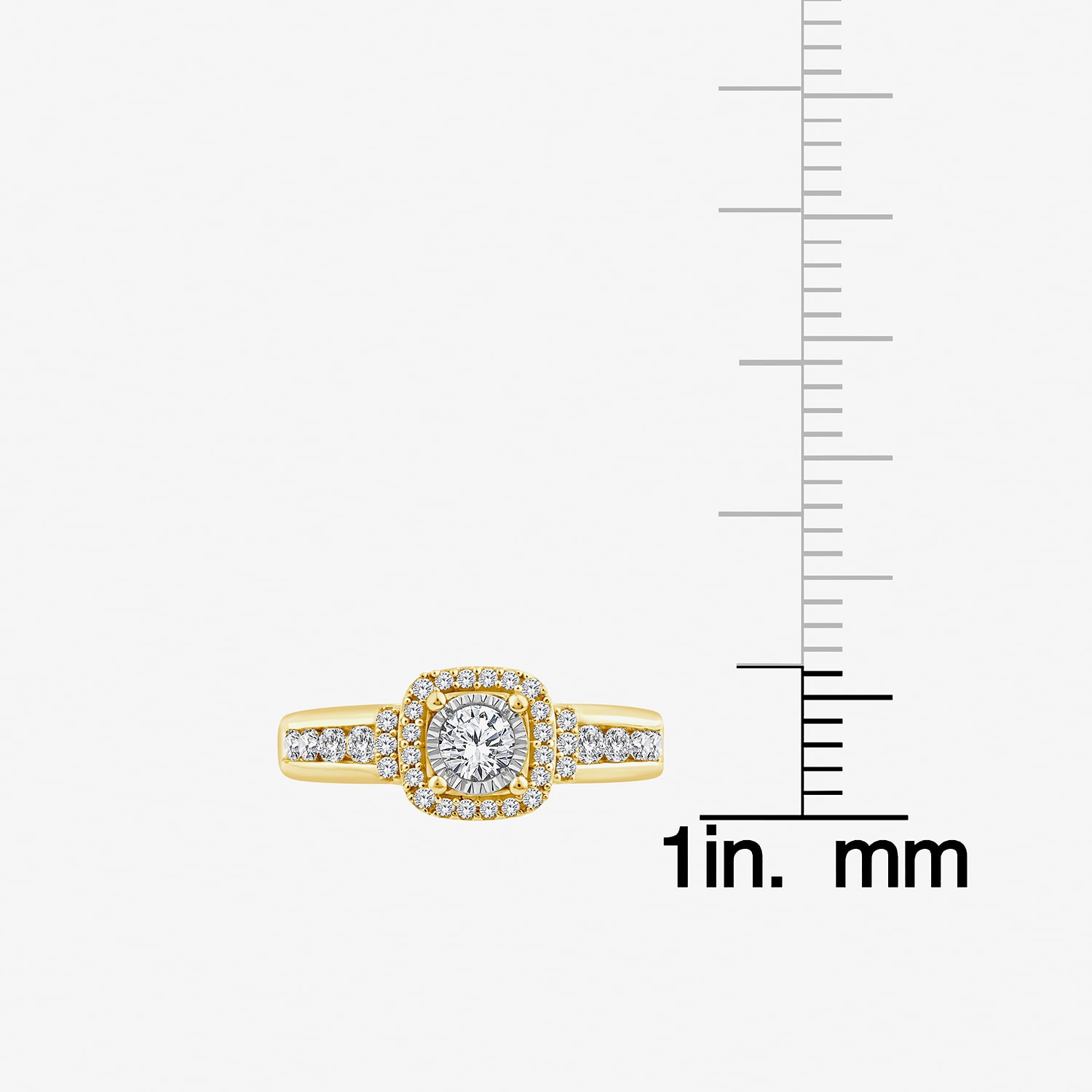 (F / Si2) Womens 3/4 CT. T.W. Lab Grown White Diamond Side Stone Engagement Ring