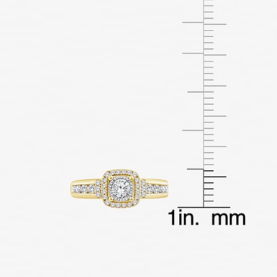 (F / Si2) Womens 3/4 CT. T.W. Lab Grown White Diamond Side Stone Engagement Ring