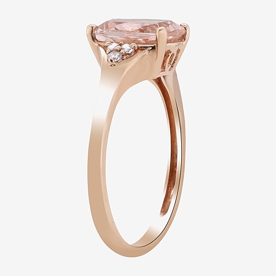 LIMITED QUANTITIES! Womens 1/10 CT. T.W. Genuine Pink Morganite 14K Rose Gold Cocktail Ring