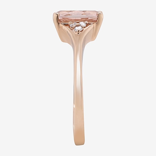 LIMITED QUANTITIES! Womens 1/10 CT. T.W. Genuine Pink Morganite 14K Rose Gold Cocktail Ring