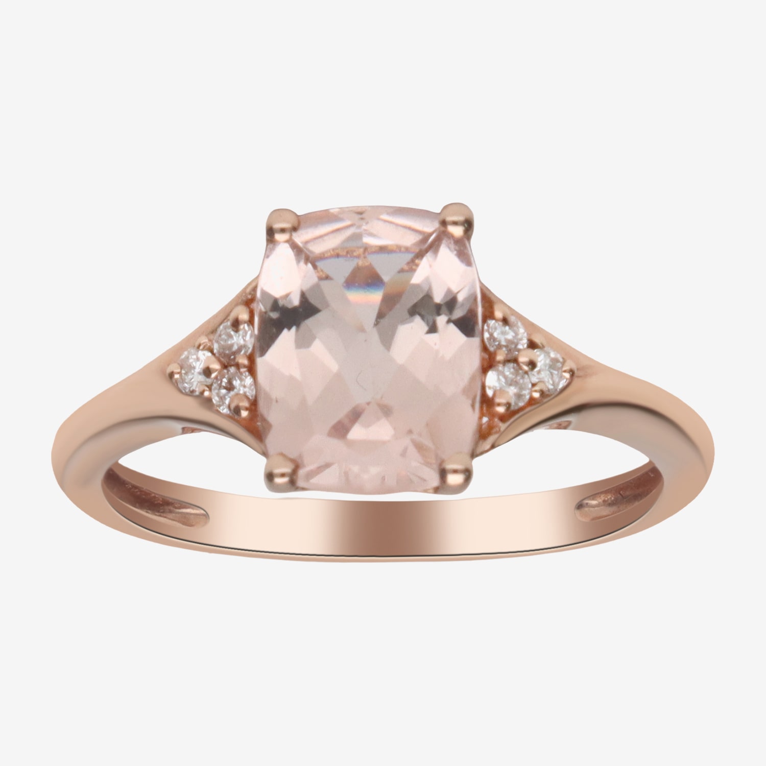 LIMITED QUANTITIES! Womens 1/10 CT. T.W. Genuine Pink Morganite 14K Rose Gold Cocktail Ring