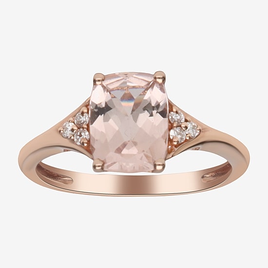 LIMITED QUANTITIES! Womens 1/10 CT. T.W. Genuine Pink Morganite 14K Rose Gold Cocktail Ring