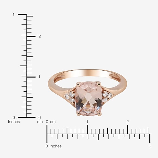 LIMITED QUANTITIES! Womens 1/10 CT. T.W. Genuine Pink Morganite 14K Rose Gold Cocktail Ring