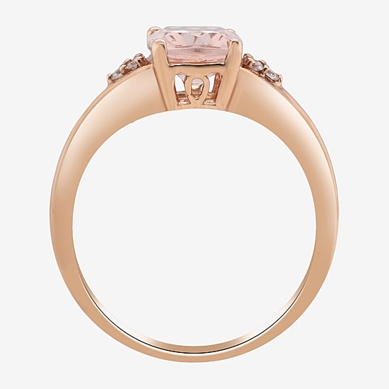 LIMITED QUANTITIES! Womens 1/10 CT. T.W. Genuine Pink Morganite 14K Rose Gold Cocktail Ring