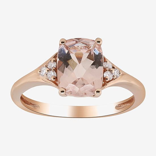 LIMITED QUANTITIES! Womens 1/10 CT. T.W. Genuine Pink Morganite 14K Rose Gold Cocktail Ring
