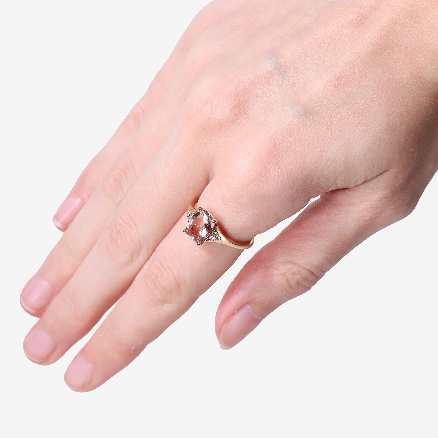 LIMITED QUANTITIES! Womens 1/10 CT. T.W. Genuine Pink Morganite 14K Rose Gold Cocktail Ring